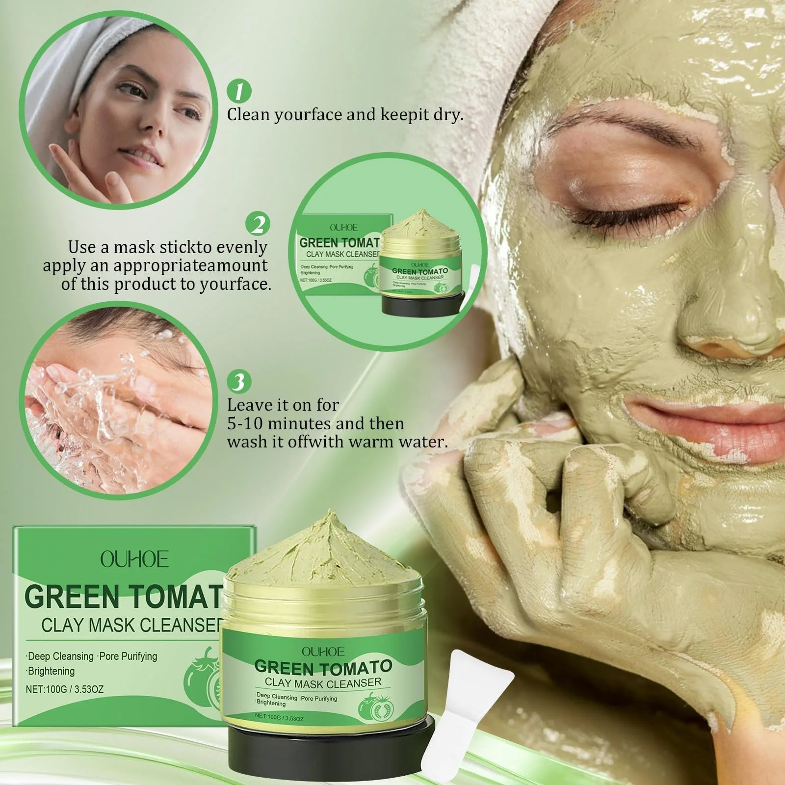 Маска для обличчя Deep Cleanse Mask Глиняна маска для глибокого очищення, фото №4