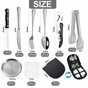 Набір столових приборів для кемпінгу з нержавіючої сталі 14 штук ціна на synthetic.ua - Фото 1 Набір столових приборів для кемпінгу з нержавіючої сталі 14 штук synthetic.ua - Фото 1