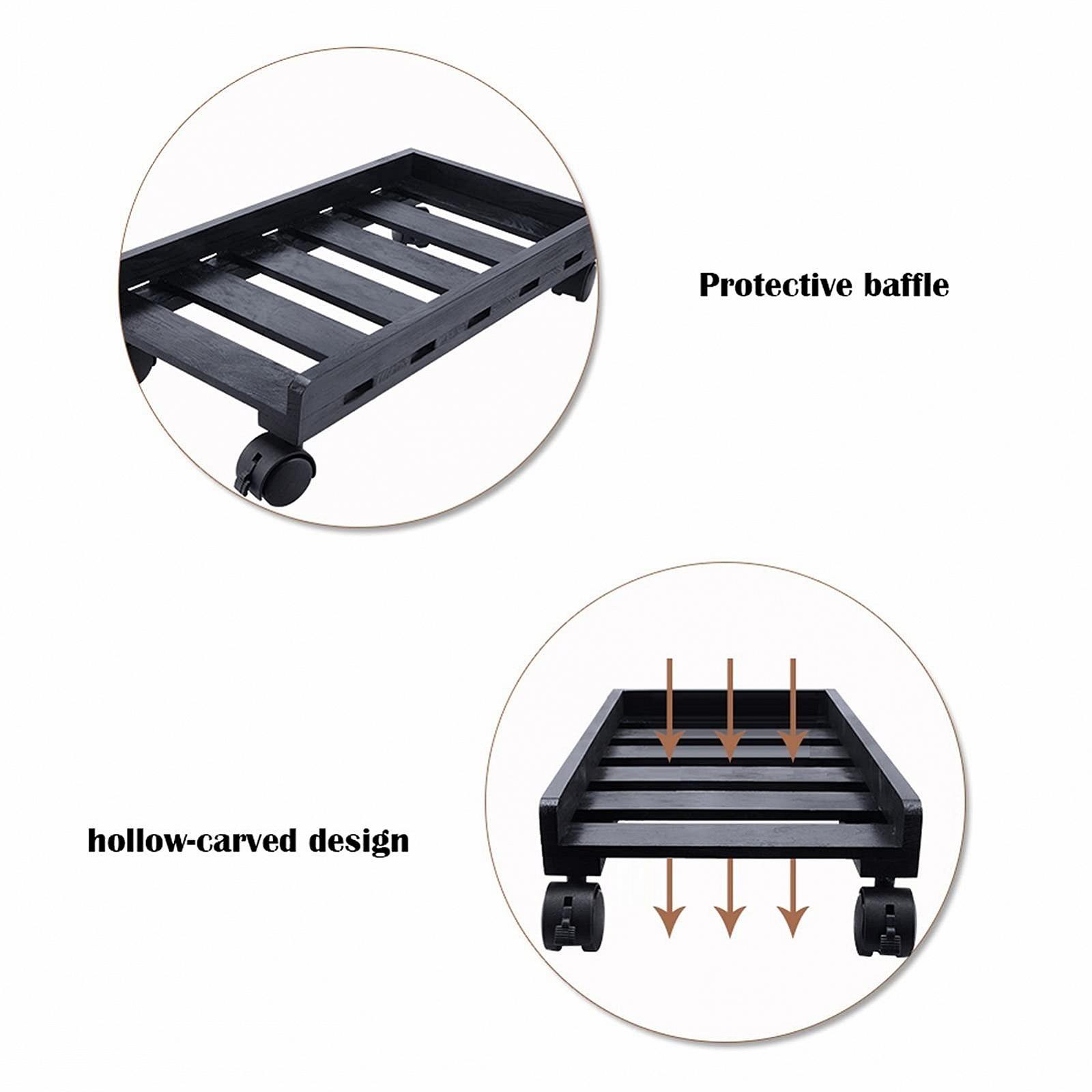 Подставка для компьютера, мобильный держатель ЦП с 4-дюймовыми колесами, подходит для большинства компьютерных башен, держатель ПК под стол, фото №3