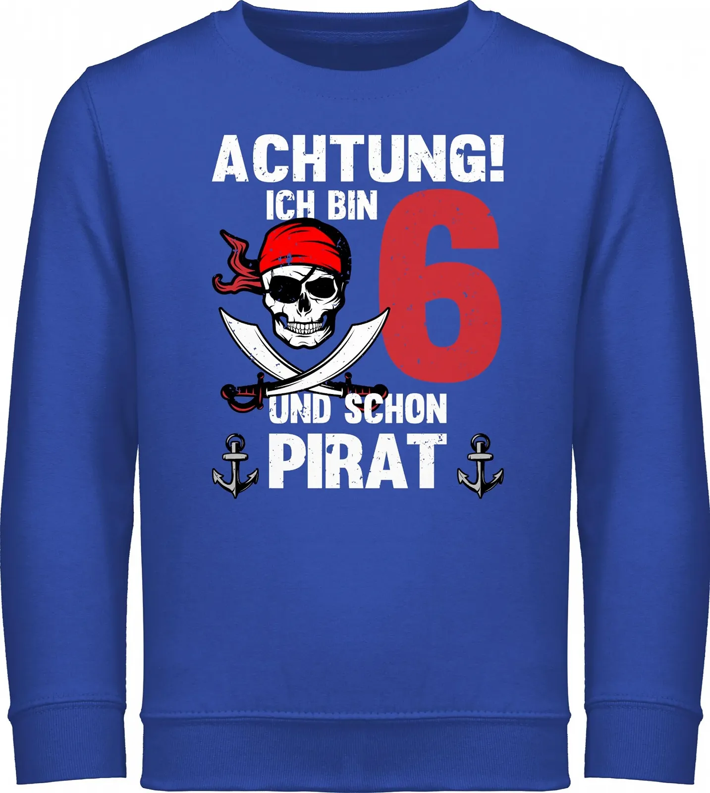 Світшот Дитячий для хлопчиків і дівчаток Shirtracer 6. - Увага, мені 6 і я вже пірат, фото №1 Світшот Дитячий для хлопчиків і дівчаток Shirtracer 6. - Увага, мені 6 і я вже пірат, фото №1