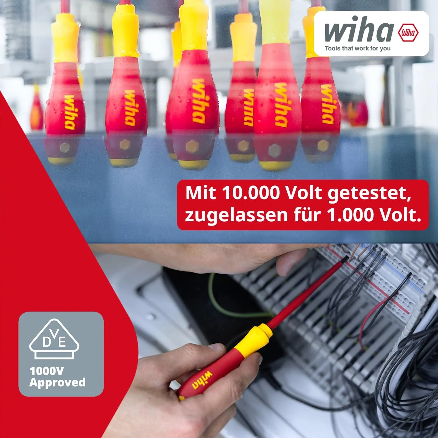 Набір викруток Wiha 47176 13 шт. VDE Slotted PH PZ Torx з ударним ковпачком та фазометром, фото №4