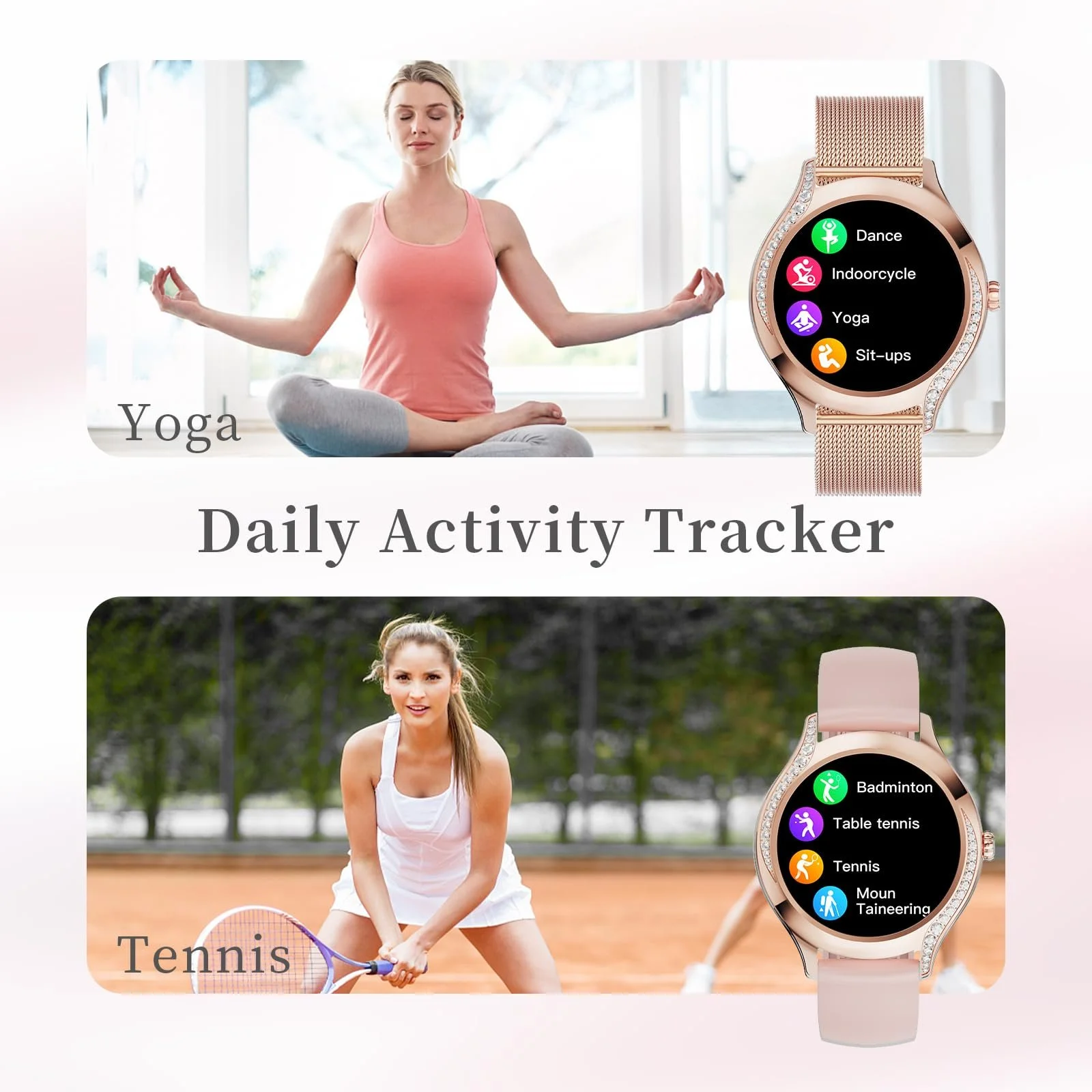 Смартгодинник жіночий Niolina Diamond, 1.19 дюйми, водонепроникність IP68, фото №7