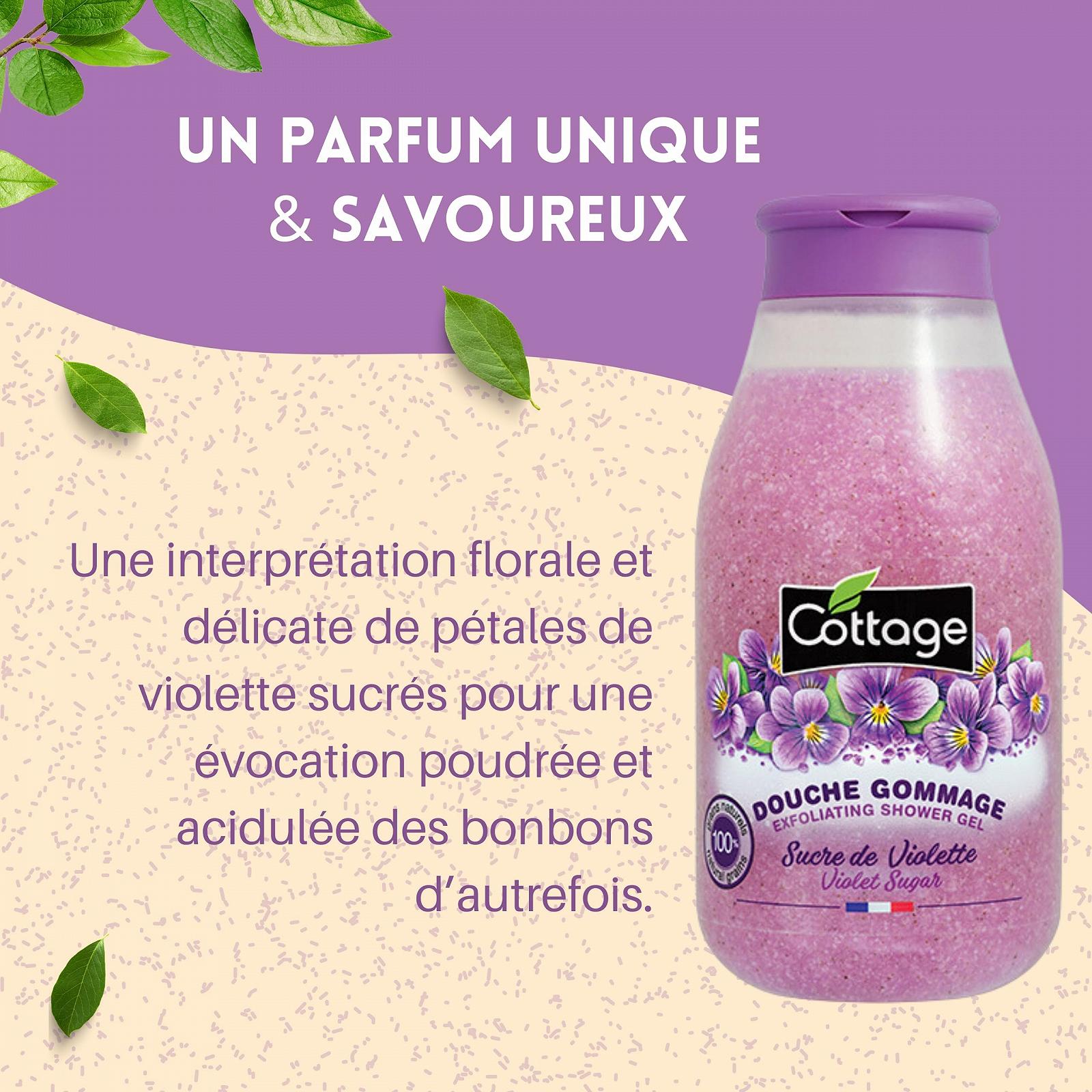 Скраб для душу COTTAGE Purple Sugar Grains 100% натуральний 270 мл (Набір із 2 шт.), фото №2 Скраб для душу COTTAGE Purple Sugar Grains 100% натуральний 270 мл (Набір із 2 шт.), фото №2