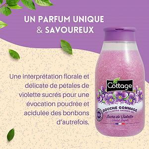 Скраб для душу COTTAGE Purple Sugar Grains 100% натуральний 270 мл (Набір із 2 шт.) synthetic.ua - Фото 1