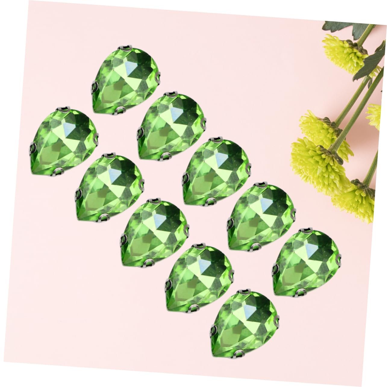 Стразы Капля Operitacx 50 шт Кристалл Стекло Пришивные Светлый Christi, фото №3