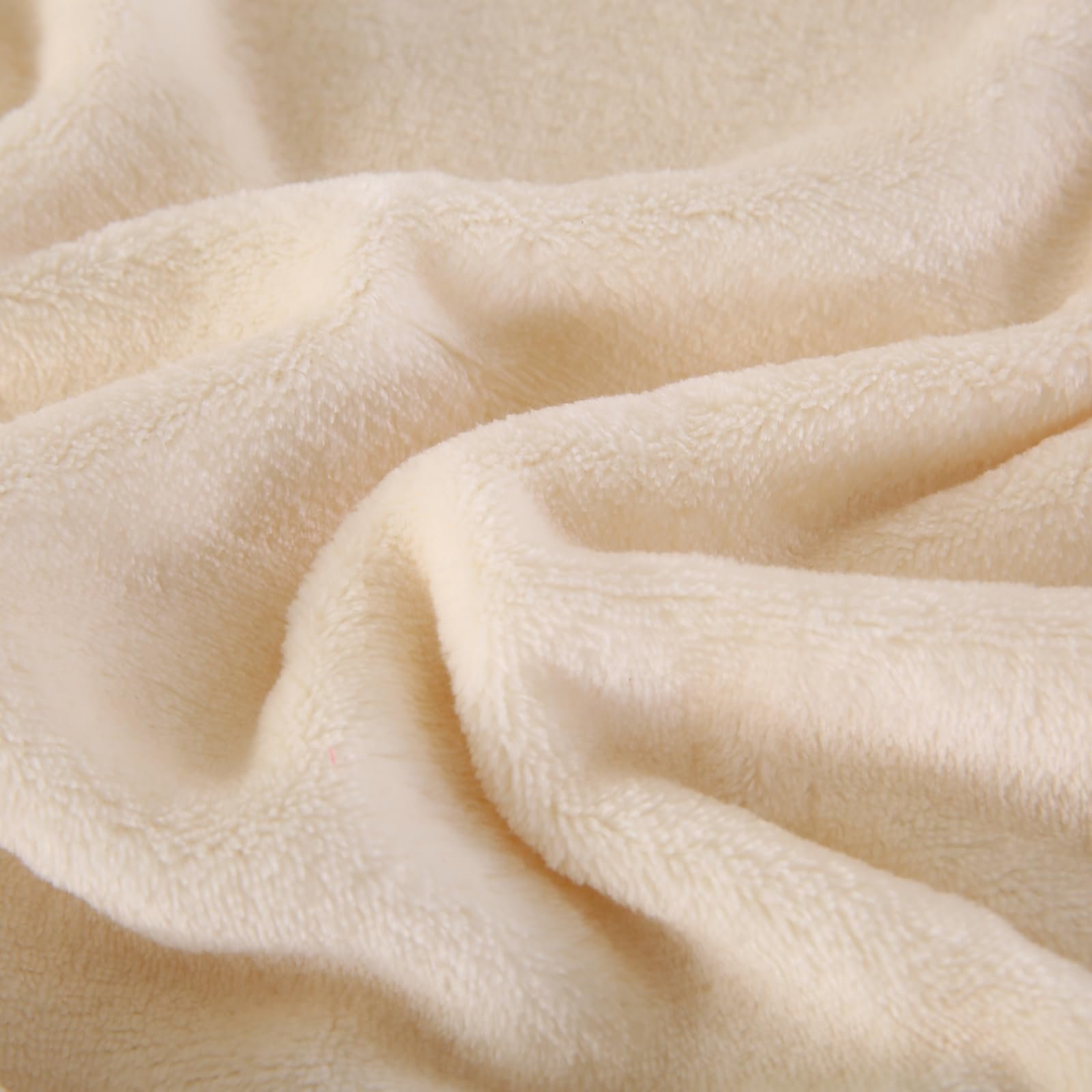 Плед TASTHROW Шерпа, 130 x 180 см, 540 GSM, колір кремово-білий, фото №6