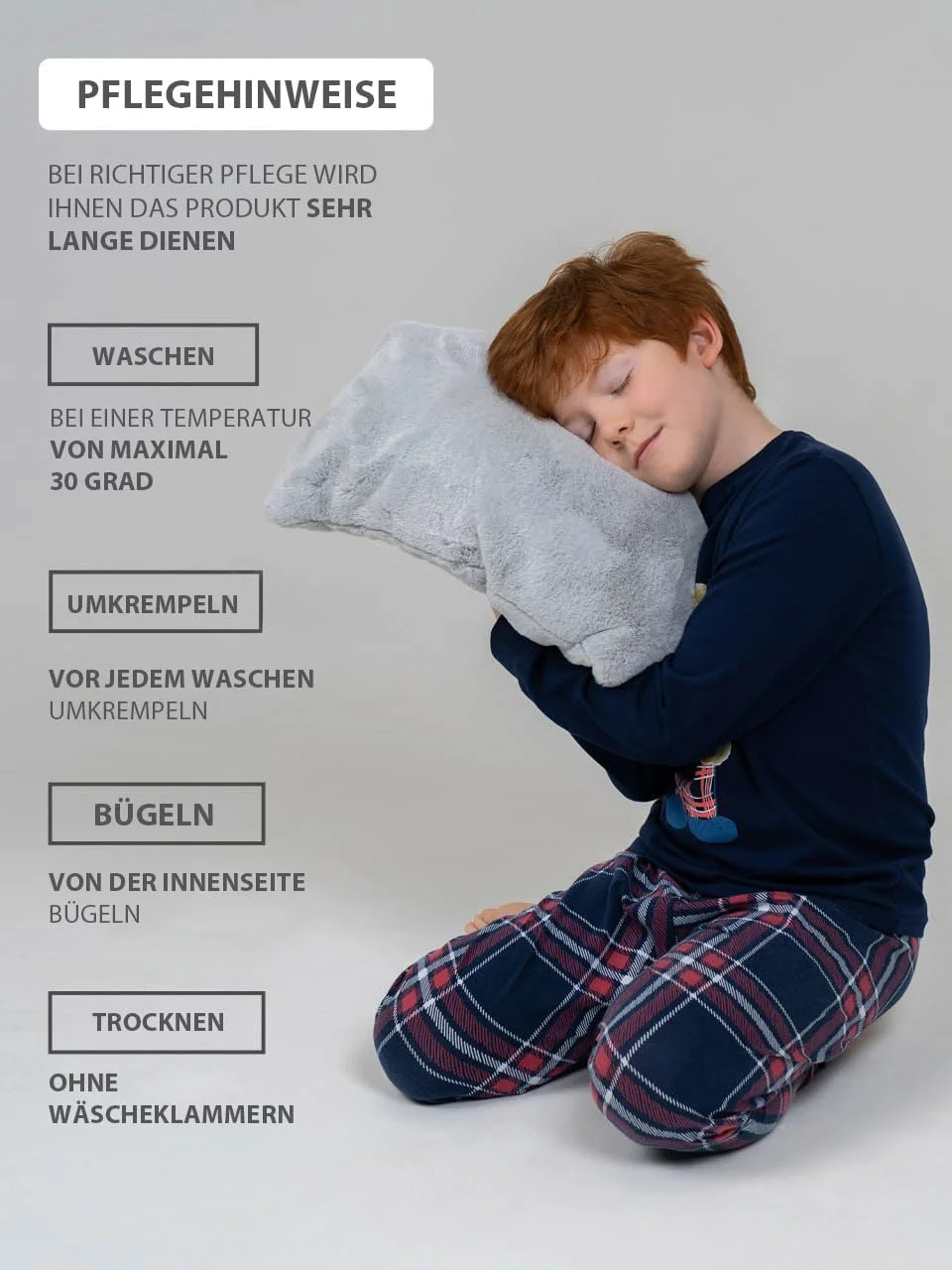 Піжама Rocks Me Baby Комплект дитячий однотонний верх з круглим вирізом та картаті штани Бавовняна, фото №4 Піжама Rocks Me Baby Комплект дитячий однотонний верх з круглим вирізом та картаті штани Бавовняна, фото №4