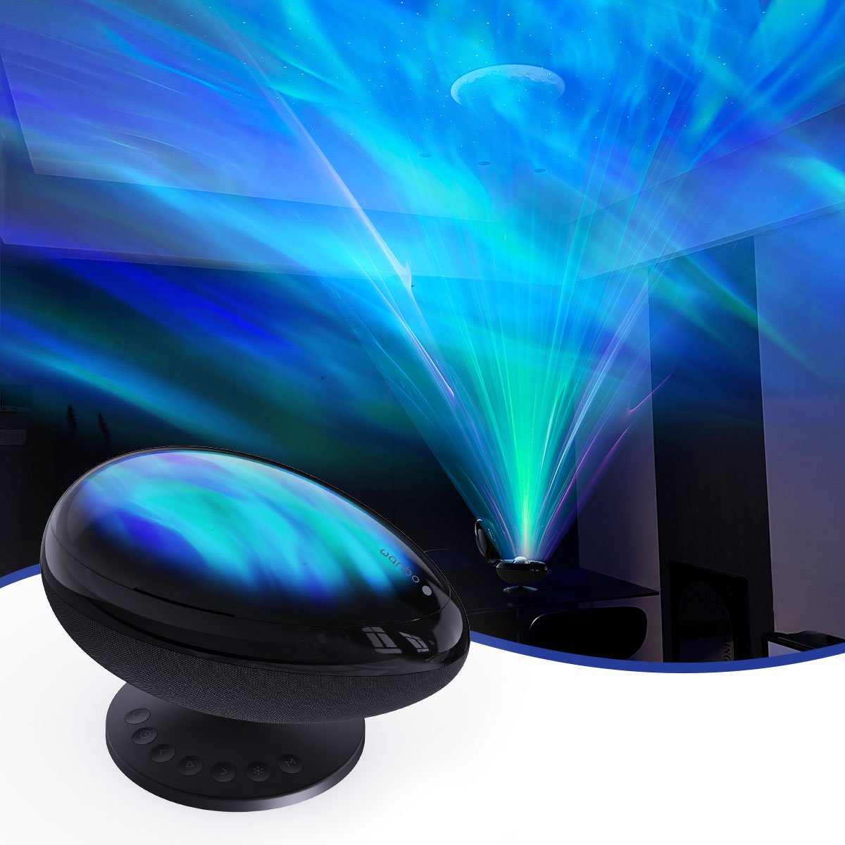 Нічник-проектор зоряне небо Wanbo EVA Galaxy Light WPL11 / 4 варіації освітлення / LED / Bluetooth, фото №8