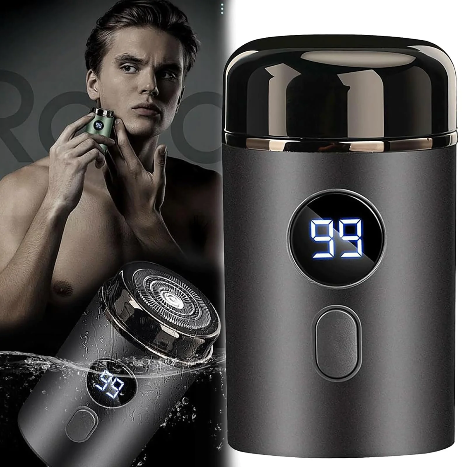 Міні-електробритва Sopami портативна Blue з USB-зарядкою 15 лезв, фото №8