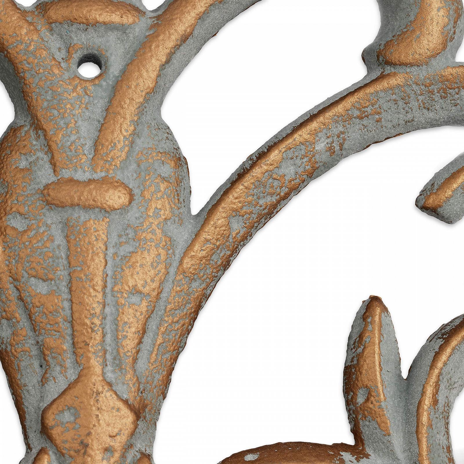 Настінний тримач для квітів Relaxdays 2 шт. Бароко Чавун 13.5 см Золотисто-сірий, фото №6 Настінний тримач для квітів Relaxdays 2 шт. Бароко Чавун 13.5 см Золотисто-сірий, фото №6