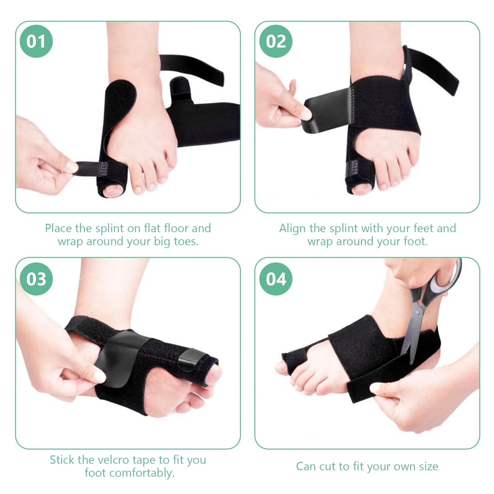 Шина для корекції Hallux Valgus, пов'язка Hallux Valgus для чоловіків і жінок, фото №5