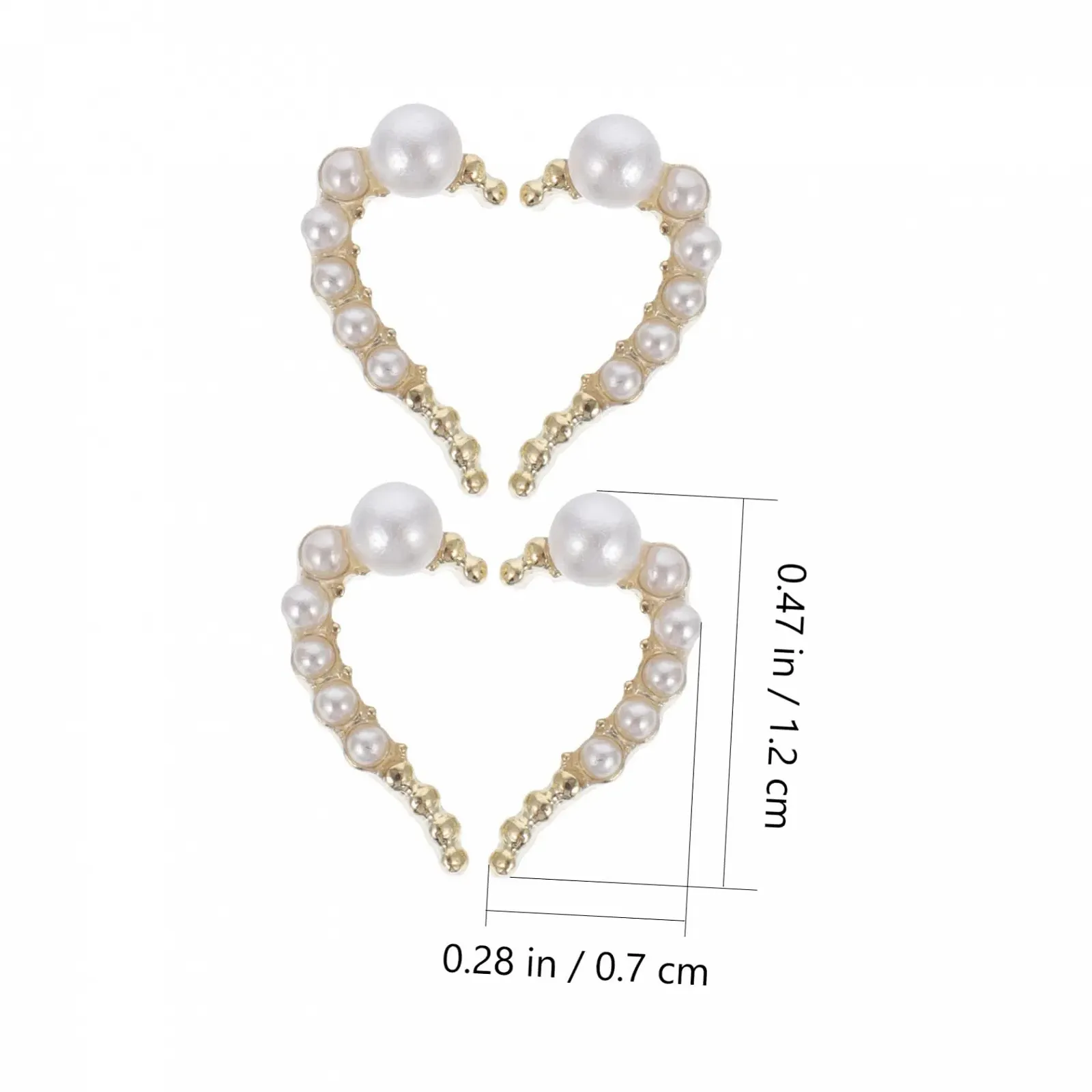 Прикраса для нігтів у формі серця WOONEKY ., фото №7