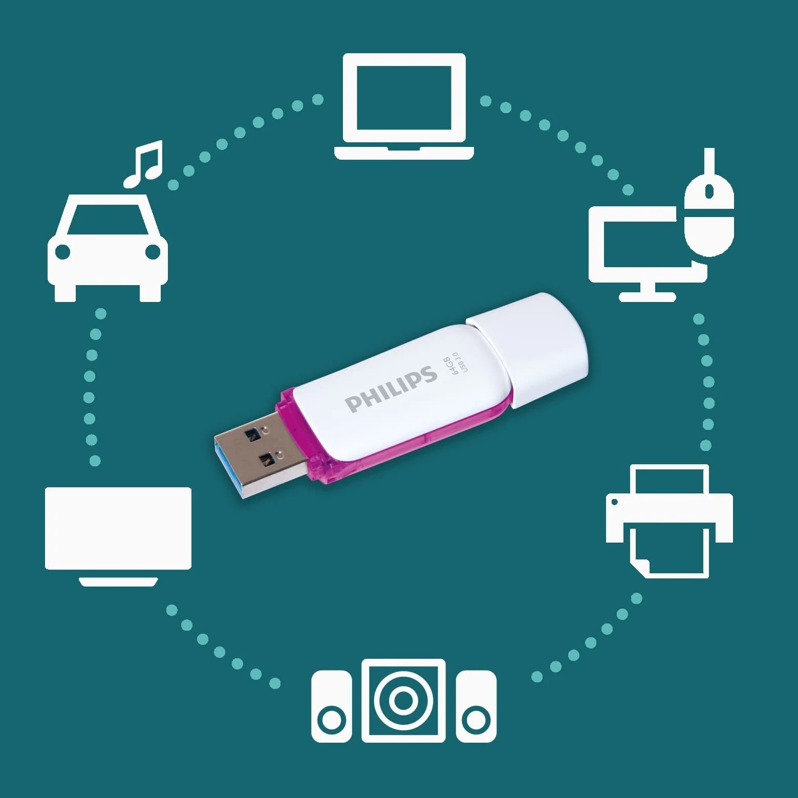USB-накопичувач Philips Snow Edition Super Speed 3.0 64 GB 100 МБ/с, фото №6 USB-накопичувач Philips Snow Edition Super Speed 3.0 64 GB 100 МБ/с, фото №6