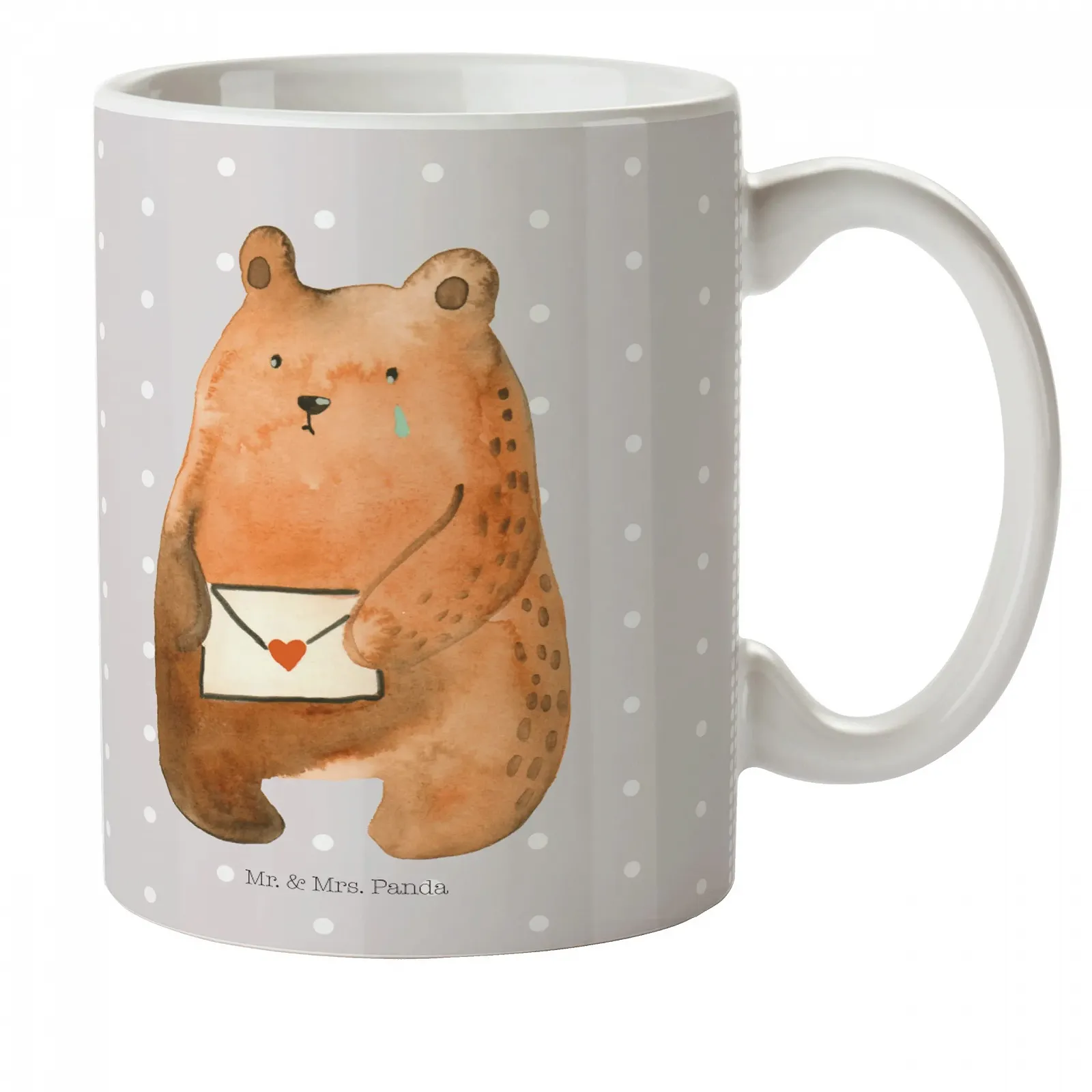 Дитяча Кружка Mr. & Mrs. Panda Ведмідь Ich vermisse dich Пластикова, фото №1
