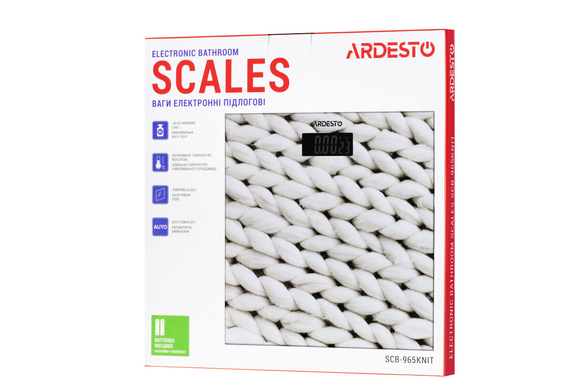 Весы напольные электронные Ardesto Knit SCB-965-KNIT 150 кг, фото №6