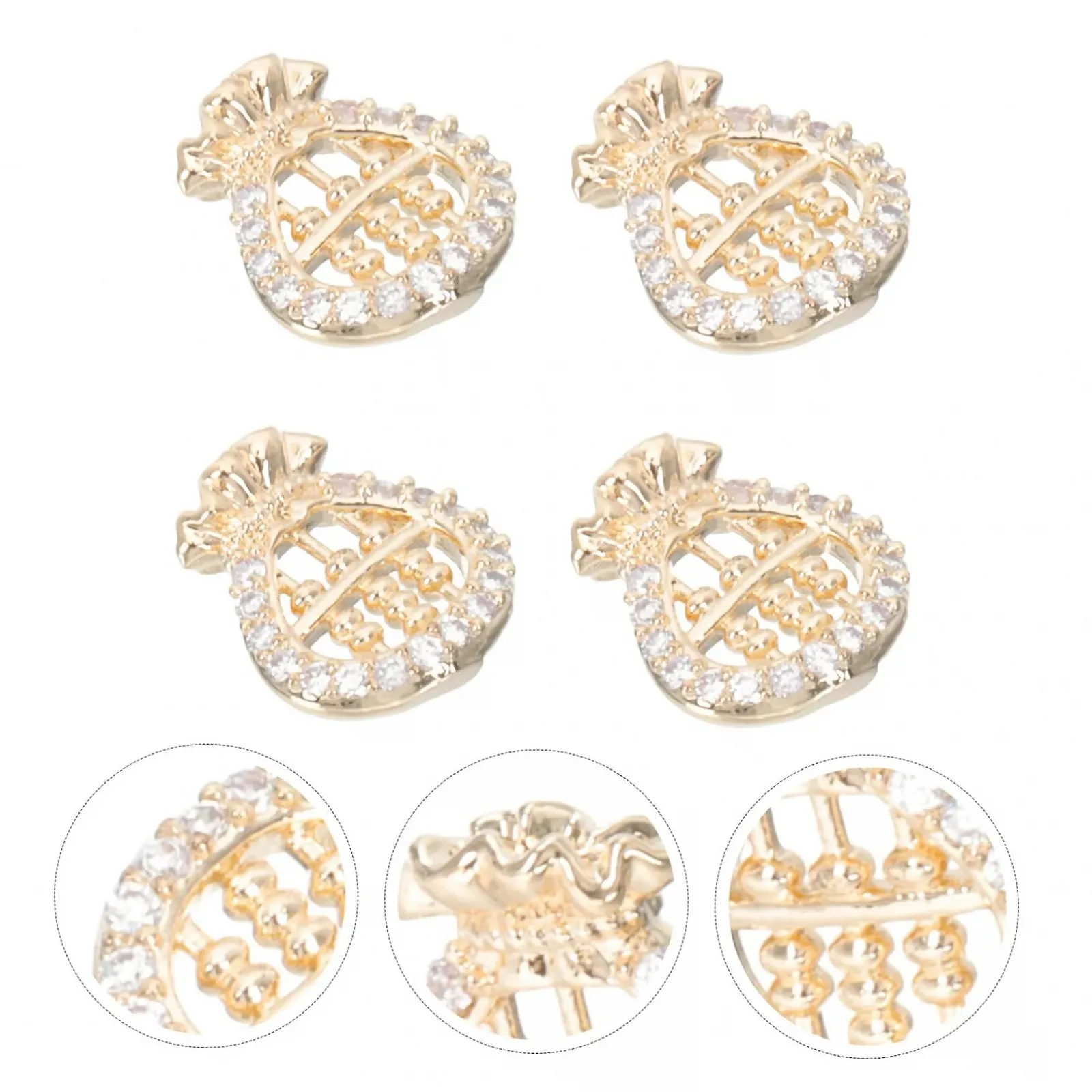 Украшения для ногтей ABOOFAN 4 шт., стразы, изысканное украшение для ногтей, наклейки-шармы для ногтей, аксессуары для подростков, стразы, бриллианты для кошелька, женские, фото №2