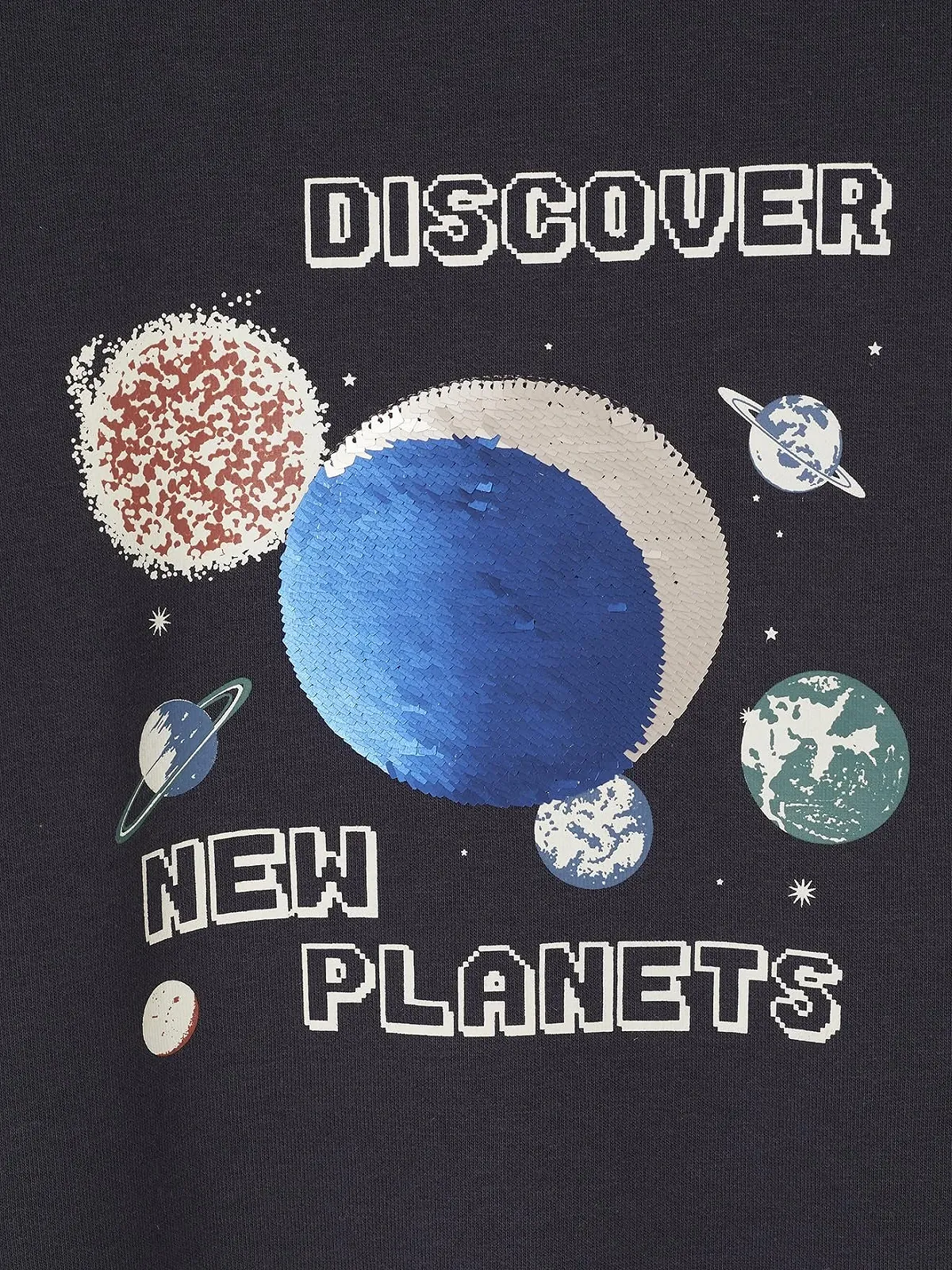 Толстовка Vertbaudet Планети з двосторонніми паєтками для хлопчиків, фото №4