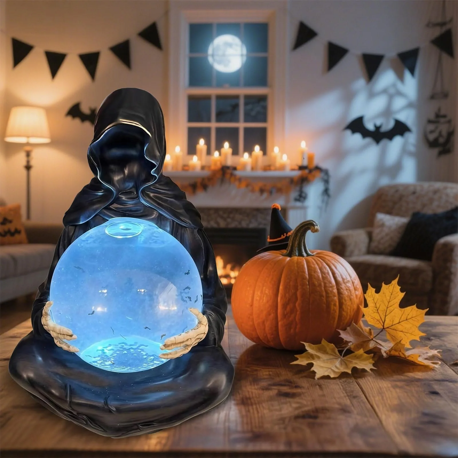 Пуля Хрустальная Бог Смерти Фигурка на Хэллоуин LED Подсветка Мрачный Жнец, фото №6 Пуля Хрустальная Бог Смерти Фигурка на Хэллоуин LED Подсветка Мрачный Жнец, фото №6