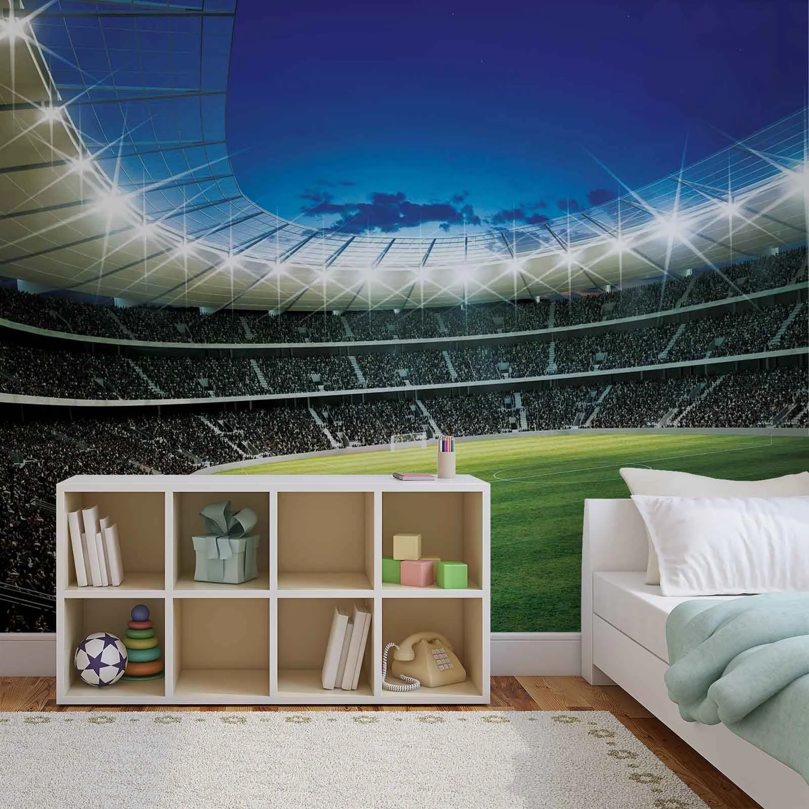Фотообои флизелиновые Sport Football Stadium Child 312 x 219 см с клеем 3D эффект, фото №1