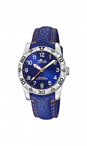 Дитячий годинник Lotus Junior Collection 18665/2 Сріблястий корпус з нержавіючої сталі Синій шкіряний ремінець - Фото 1