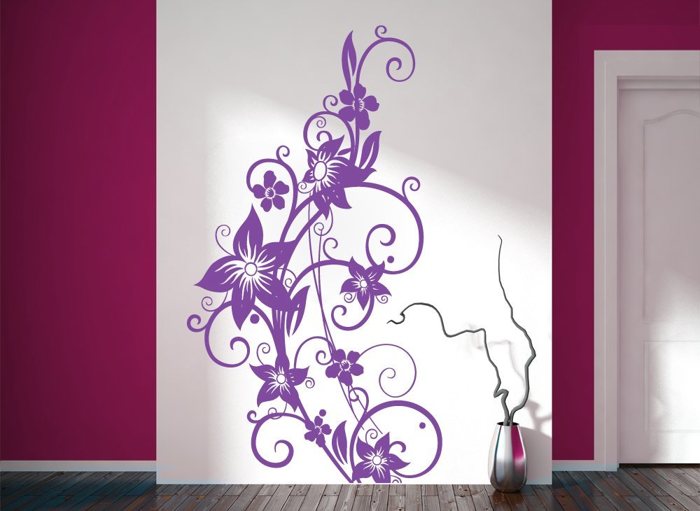 Наклейка на стіну Grandora W951 Flower Tendril Біла 58 x 110 см, фото №3