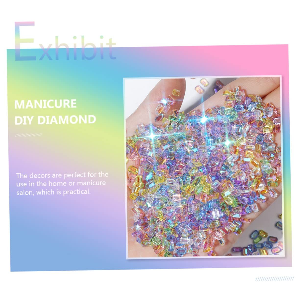 Стрази для нігтів Beavorty Різнокольорові, фото №8