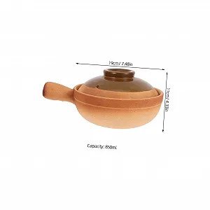 Горшок глиняный Traditional Chinese с крышкой 850 ml жаропрочный synthetic.ua - Фото 1