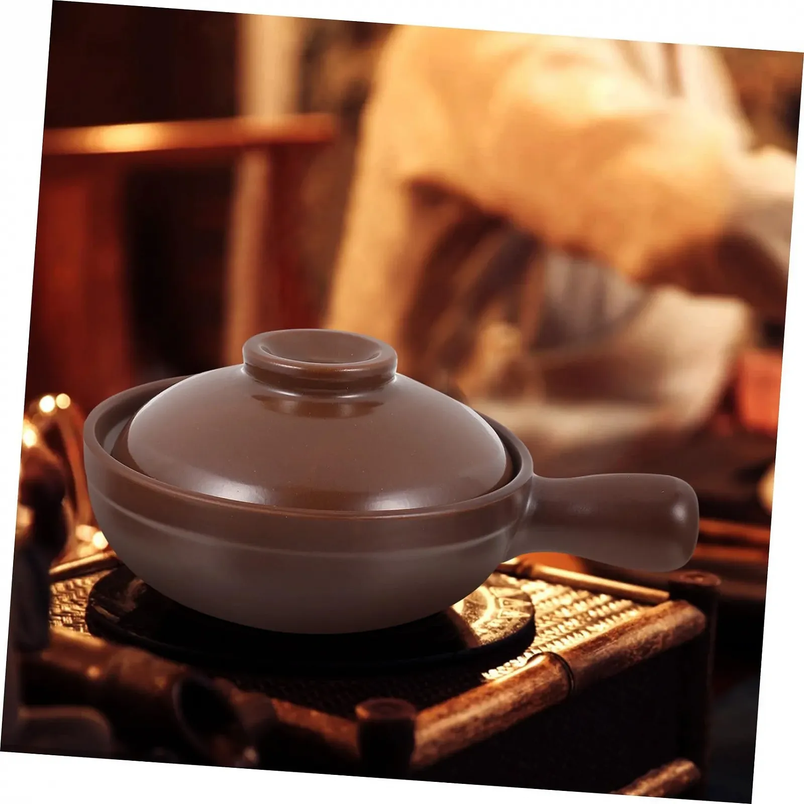 Кастрюля для запекания TOYANDONA Керамическая с Ручкой Малая Жаропрочная для плиты, фото №4