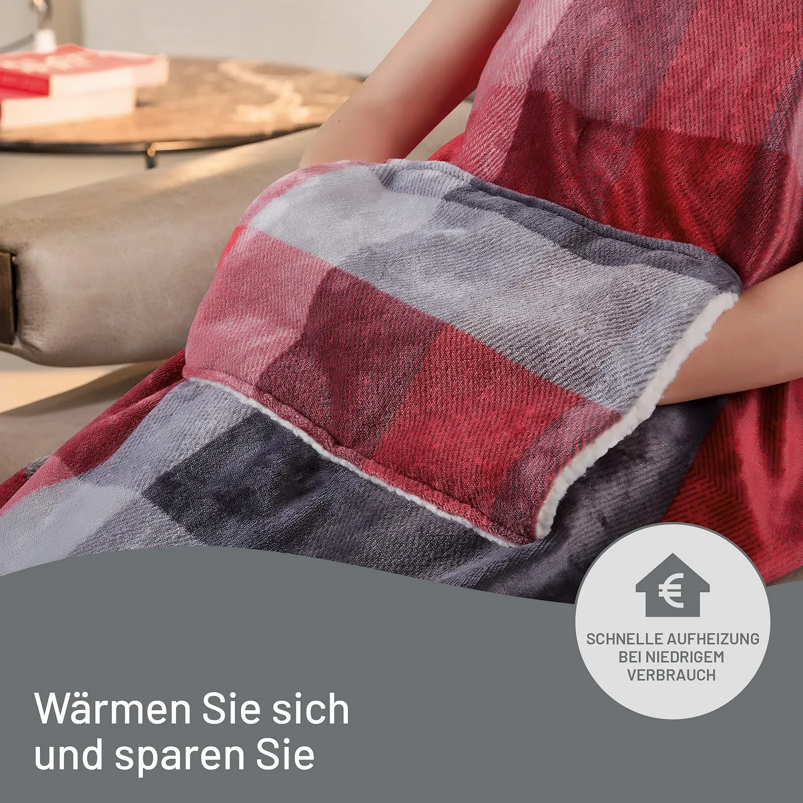 Электрическое одеяло Imetec Adapto Velvet Tartan 150 x 110 см, фото №6