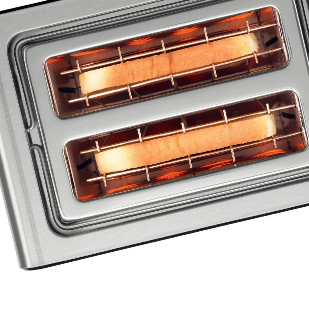 Тостер Bosch TAT7203 2 скибочки 1050W Чорний, Нержавіюча сталь, фото №5