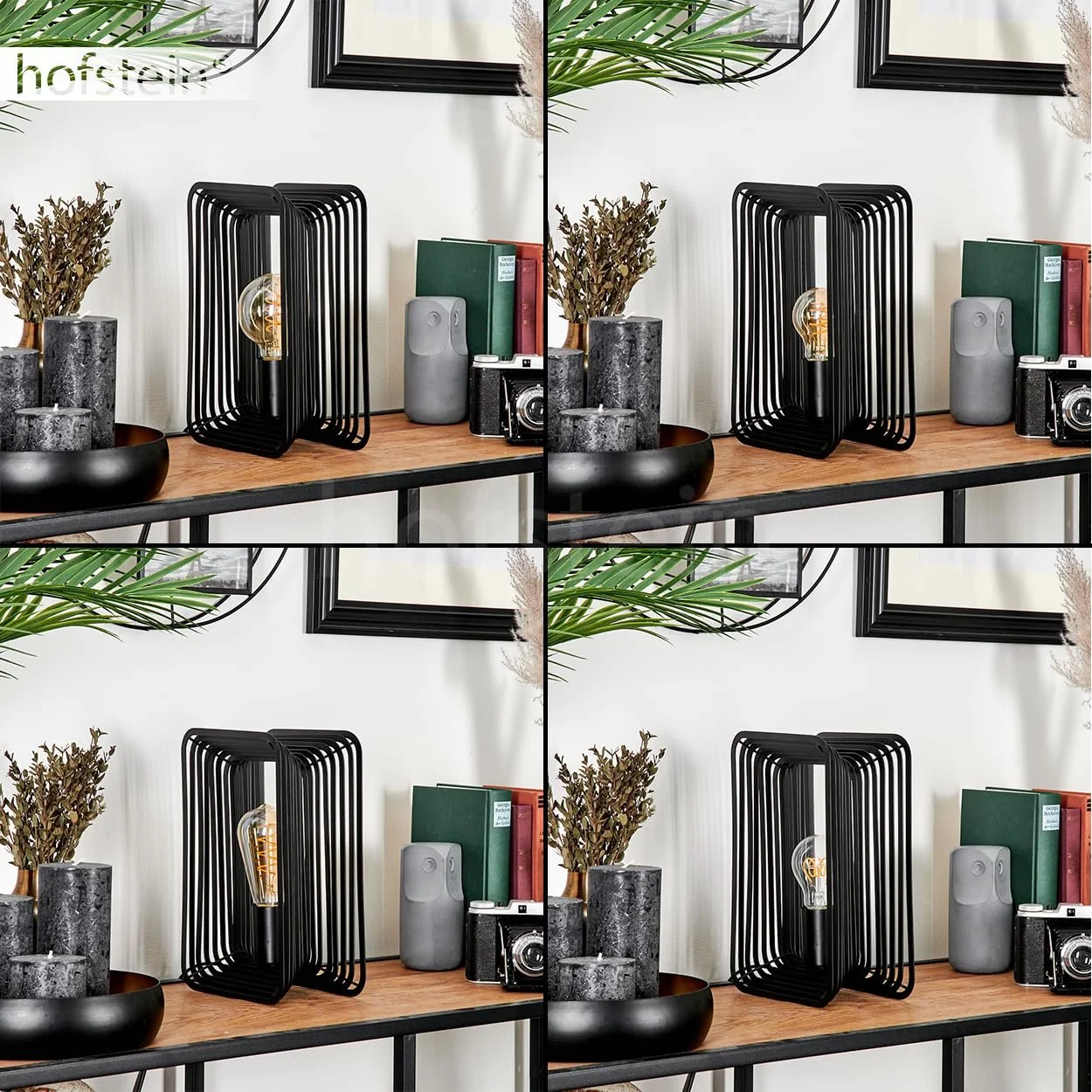 Настільна лампа Corvallis Metal Grid Shade 28.5 см 1 x E27 Чорна, фото №3