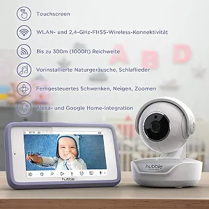 Детская видеоняня с монитором 5'' Hubble Connected Nursery Pal HD WI-FI Белый synthetic.ua - Фото 1