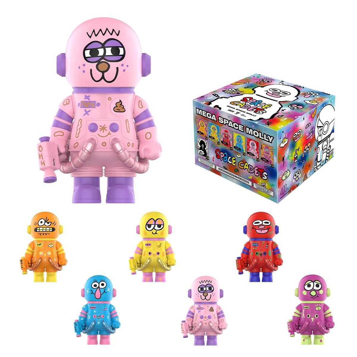 Фигурка POP MART Mega Space Molly 400% серии Jon Burgerman Space Cadets, фото №7