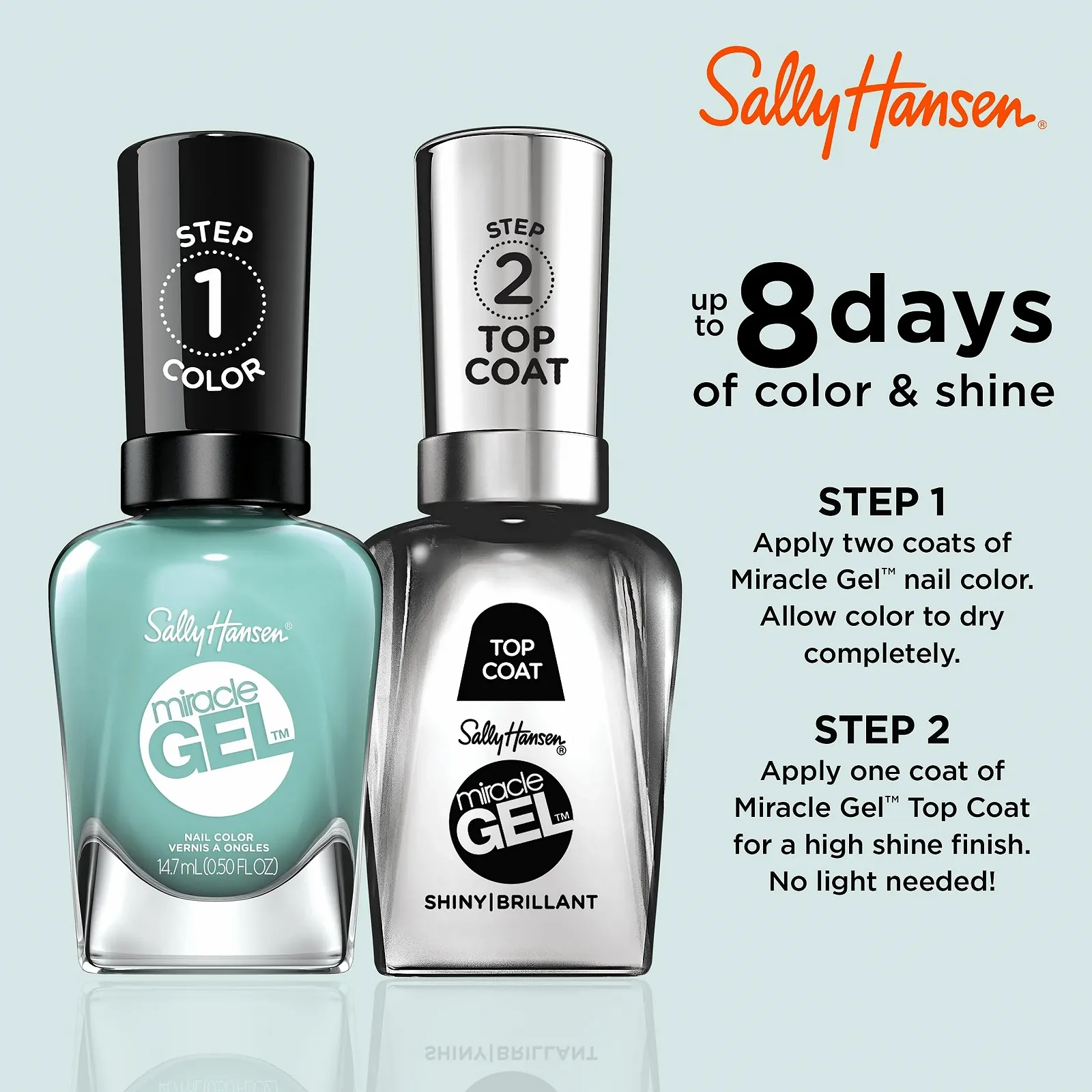 Гель-лак Sally Hansen Miracle Gel Grey Matters Серый, фото №5