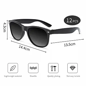 Набір з 12 святкових сонцезахисних окулярів Мода 80-х 90-х Хіпі synthetic.ua - Фото 1