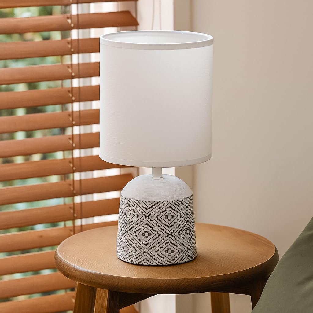 Настільна лампа Luxus Vienna H 30 x Діаметр 15 E14 Кераміка Сірий, фото №3