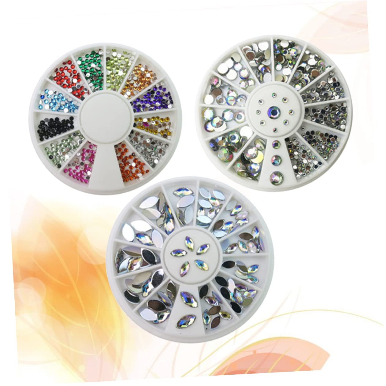 Набір для декору нігтів minkissy 6 шт з плоскими діамантами для нейл-арту та творчих проектів, фото №4
