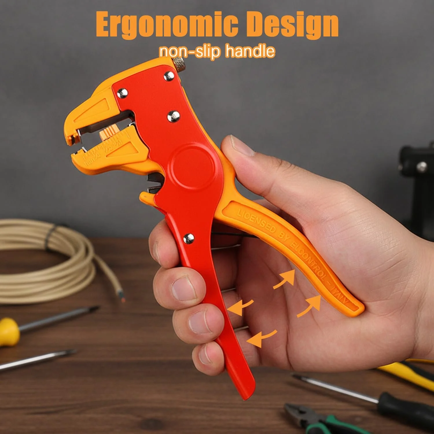 Стриппер для проводов электрический Quickwire регулируемый типа «клюв утки» для кабелей и обжима проводов, фото №6