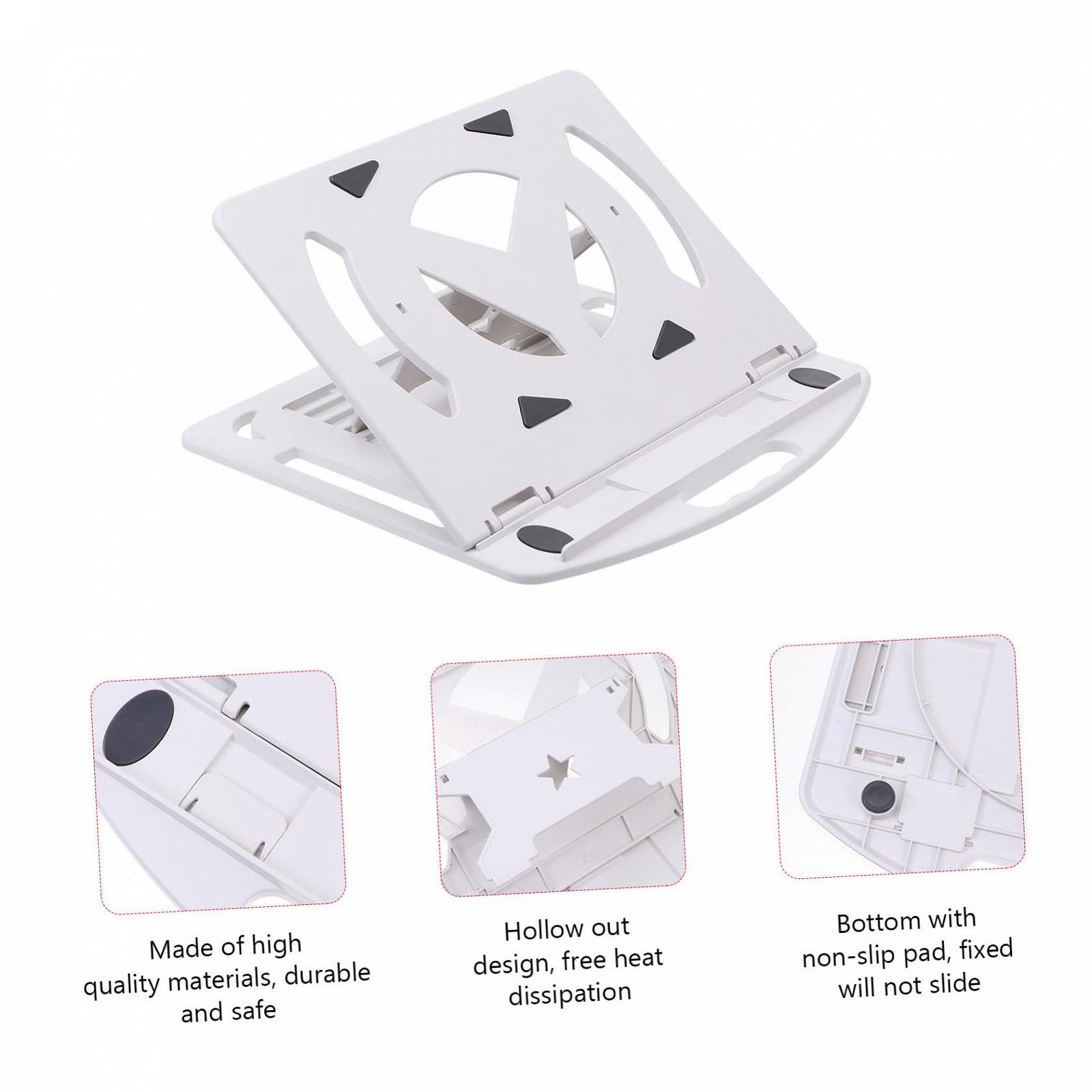 Подставка для ноутбука Белая Эргономичная с возможностью вращения для лучшей осанки и эффективного отвода тепла для стола и дивана, фото №7