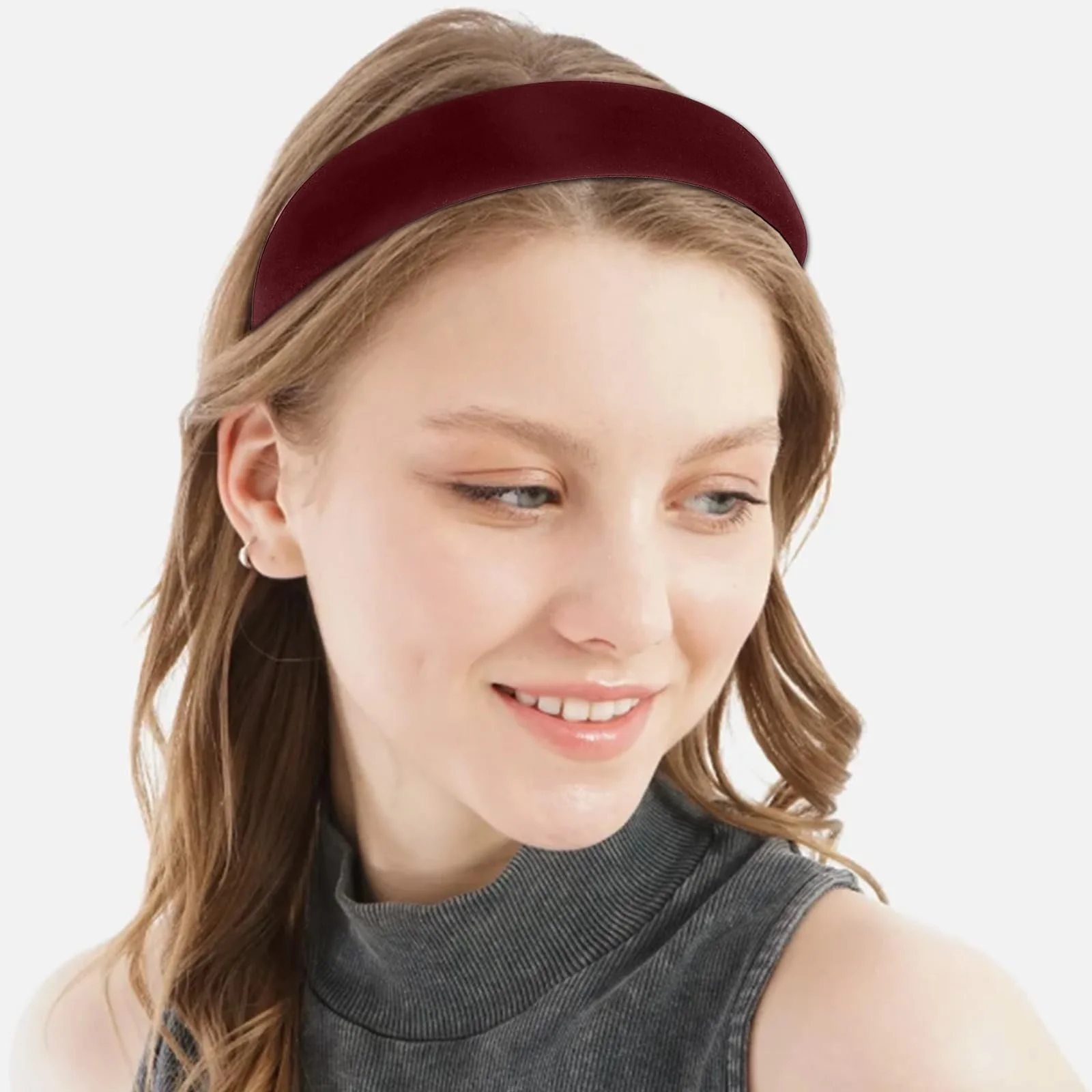 Набір з 3 широких оксамитових обручів на голову для жінок, фото №7