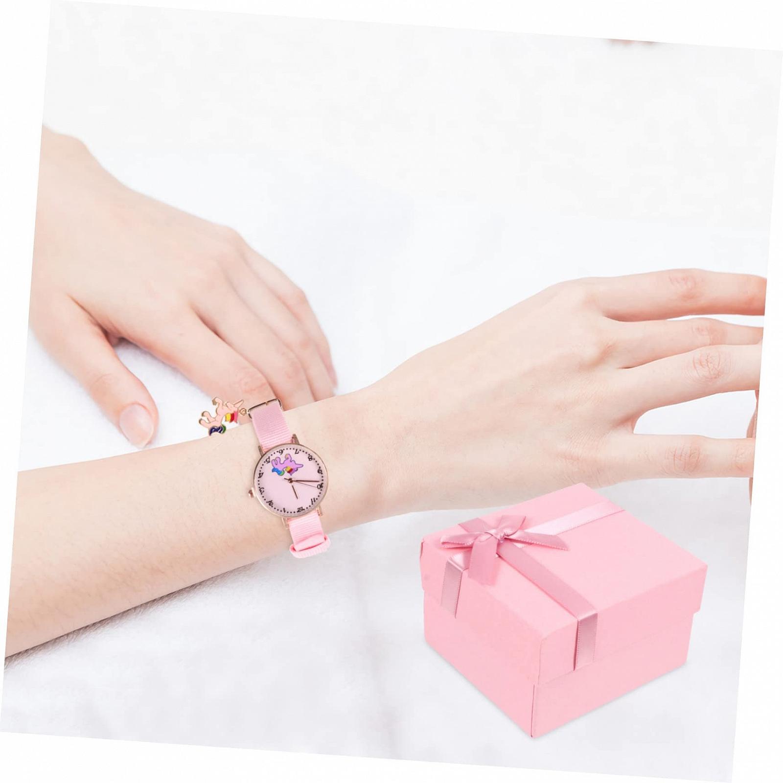 Часы LIFKOME Unicorn для девочек, с браслетом Unicorn, кварцевые часы, наручные часы, аксессуары, розовый, фото №9