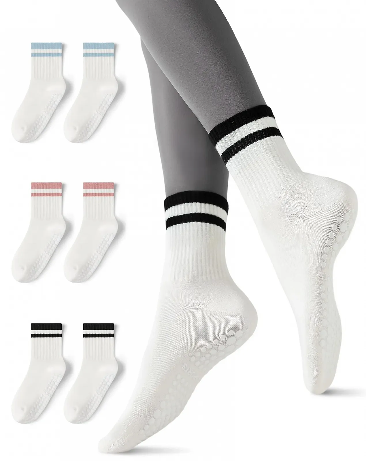 Шкарпетки для пілатесу Yawlsow, 3 пари, фото №1 Шкарпетки для пілатесу Yawlsow, 3 пари, фото №1