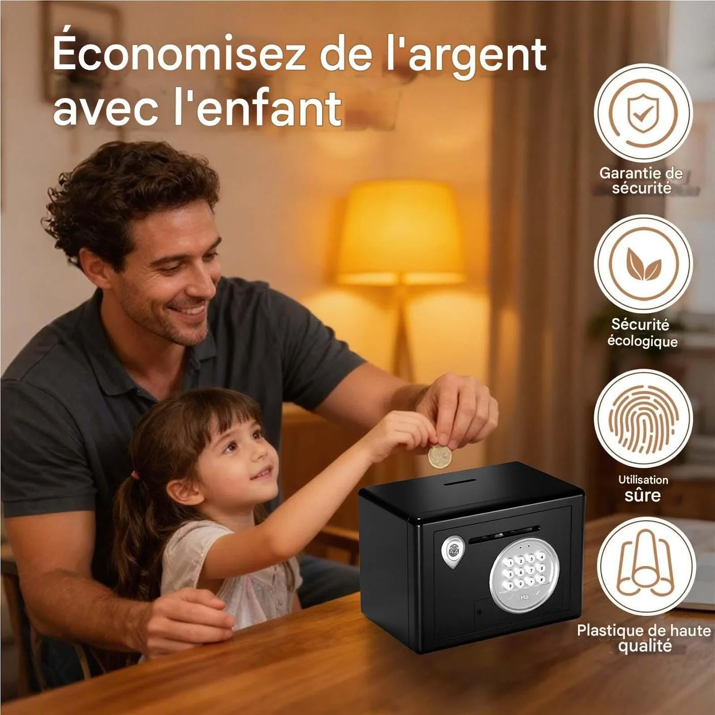 Сейф-скарбничка електронна з кодовим замком, фото №2