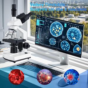 Оптический Микроскоп Тринокулярный 40X-5000X с USB Камерой и Механическим Столиком synthetic.ua - Фото 1