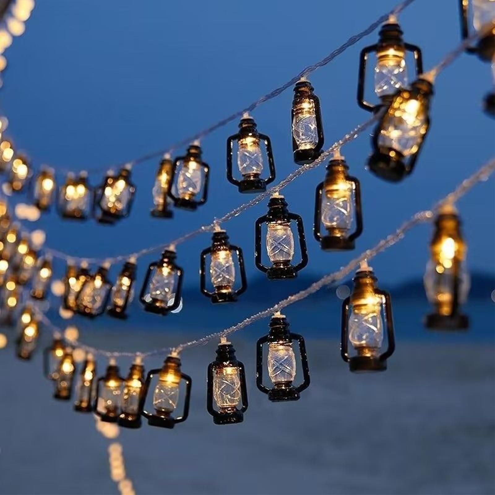 Гирлянда ENLACE Ретро Фонарь 1.5 м 10 LED Винтажные Керосиновые Лампы, фото №1