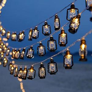 Гирлянда ENLACE Ретро Фонарь 1.5 м 10 LED Винтажные Керосиновые Лампы - Фото 1