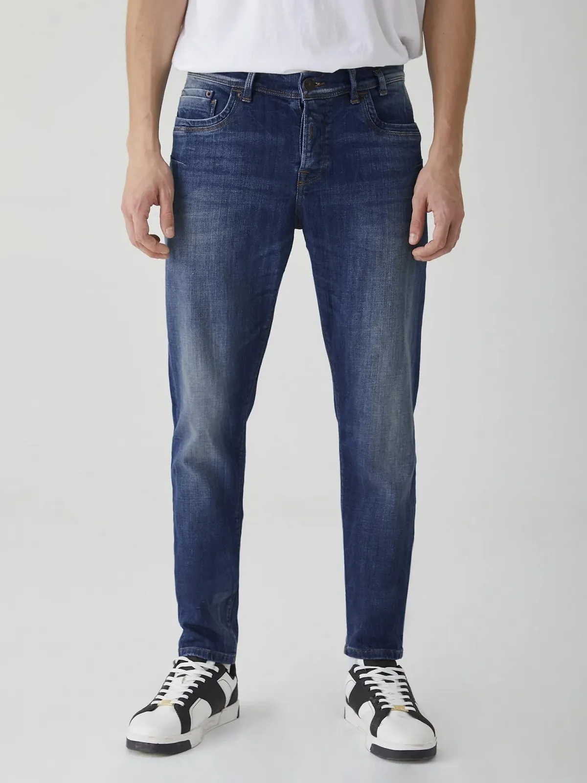 Джинси LTB Vernon чоловічі прямі з бавовняної суміші, сині, фото №3