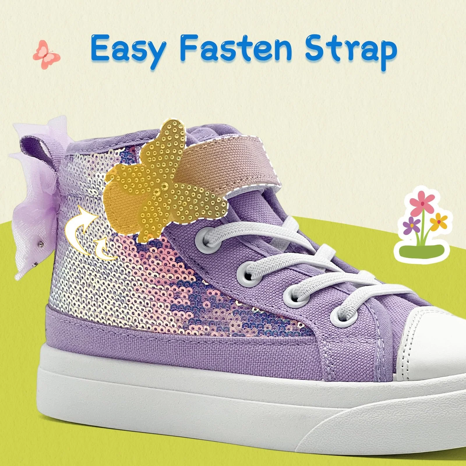 Дитячі Кросівки Sharllen High-Top Glitter, фото №4