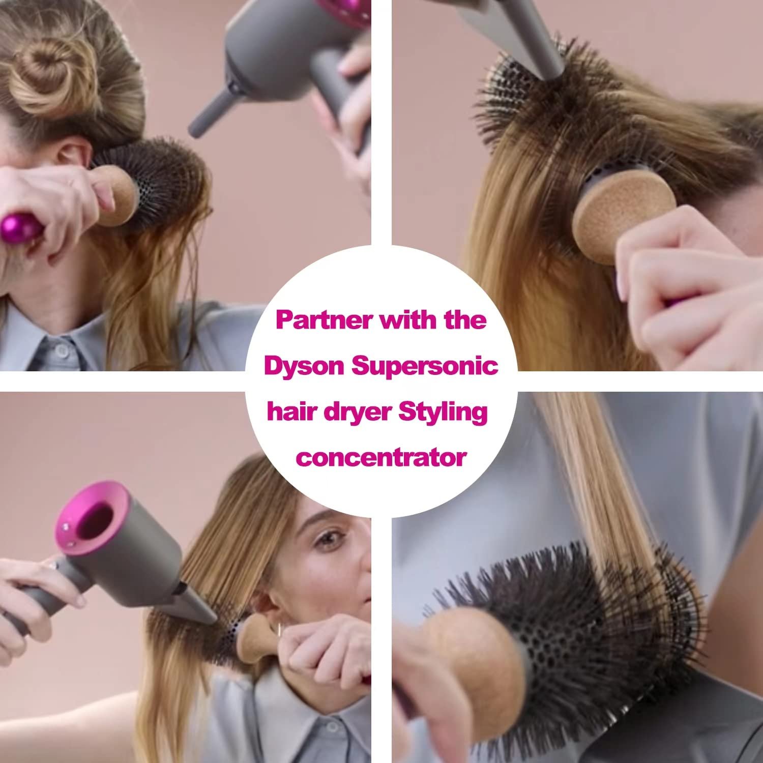 Щітка для волосся 35 мм, вентильована, для фена Dyson Supersonic, для прямого, хвилястого та кучерявого волосся, фото №3
