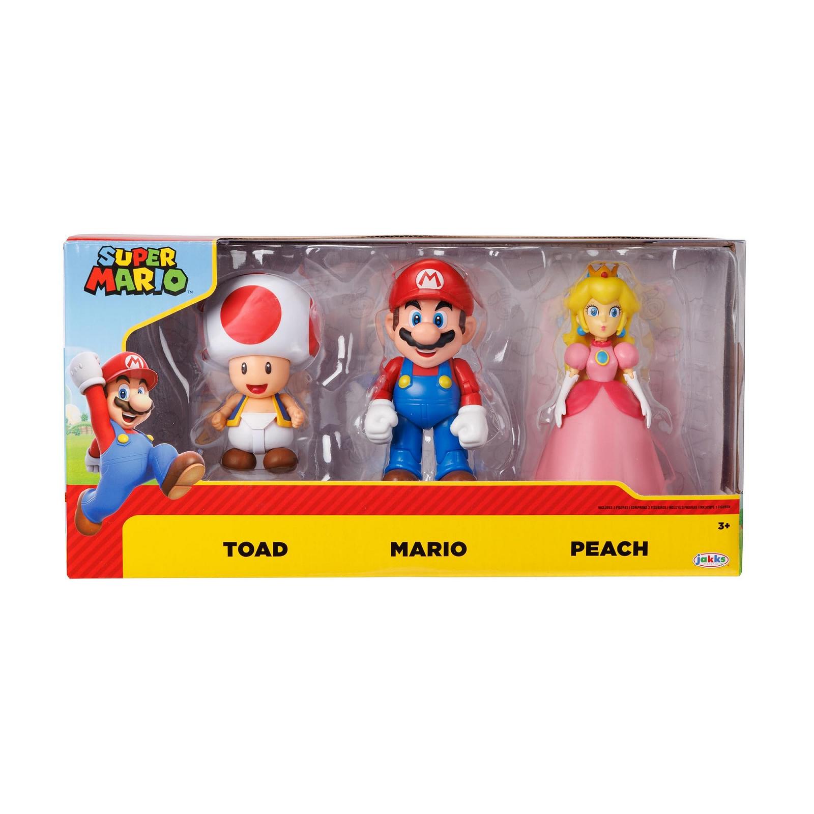 Фігурки Super Mario Nintendo Маріо та друзі 10 см, набір 3 шт., фото №1